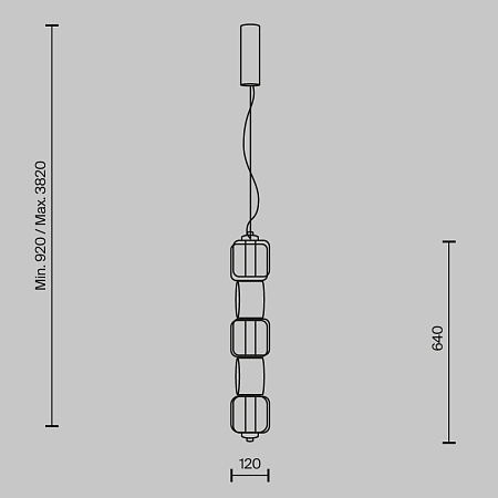 Светильник подвесной светодиодный Maytoni Ritmo MOD381PL-L30CH3K