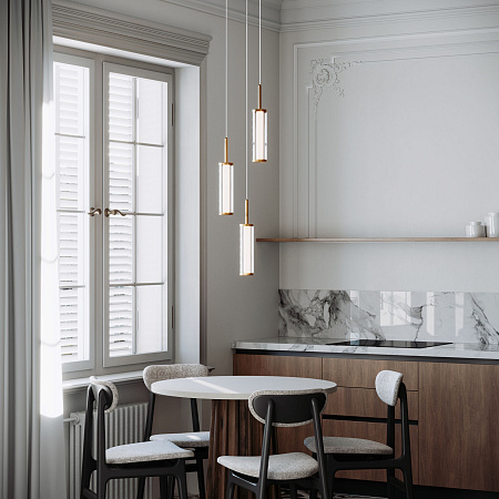 Светильник подвесной светодиодный Eurosvet Stark 50386/3 LED латунь a067954 Светильник подвесной светодиодный Eurosvet Stark 50386/3 LED латунь a067954