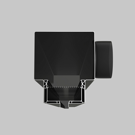 Диффузор с гексагональной сеткой, линейный, ГКЛ 12,5 мм, черный, КСД тип 2 Maytoni Aero ARC-LD-G12-000012