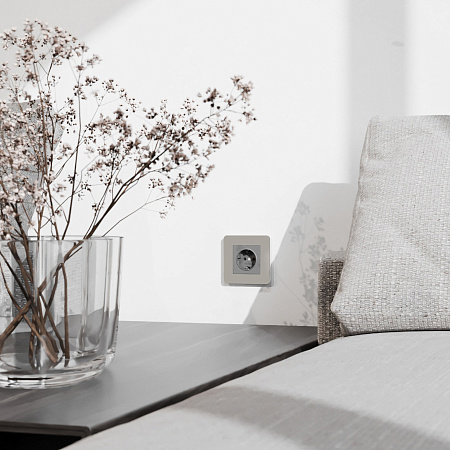 Рамка на 1 пост Werkel Split дымчатый/белый, стекло soft-touch W0013067 a067259