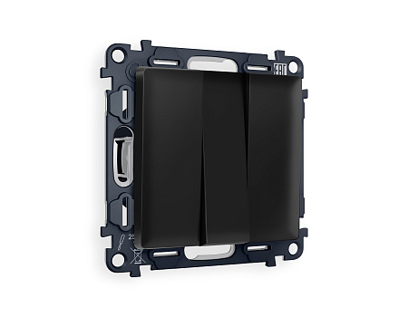 Комплект механизма 3-клавишного выключателя Ambrella Volt ALFA MA805010 Комплект механизма 3-клавишного выключателя Ambrella Volt ALFA MA805010