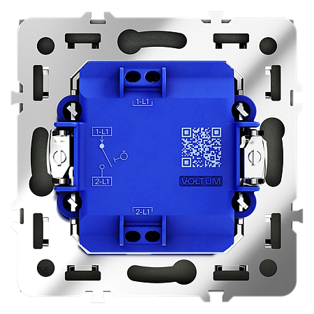 Выключатель с самовозвратом встраиваемый VOLTUM S70 одноклавишный (титан) VLS010606 Выключатель с самовозвратом встраиваемый VOLTUM S70 одноклавишный (титан) VLS010606