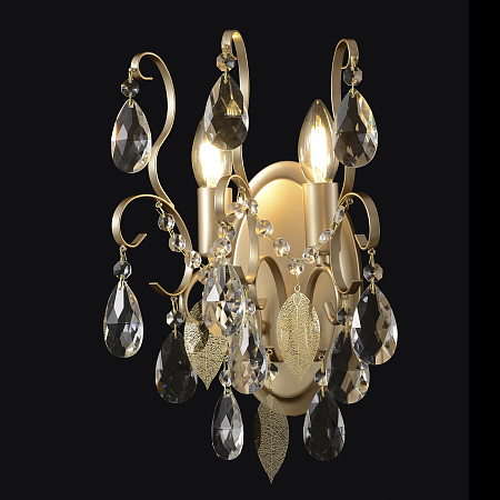 Светильник настенный Crystal Lux ESMIRALDA AP2 GOLD