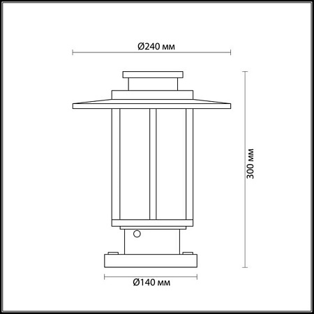 Парковый светильник Odeon Light Mito 4047/1B