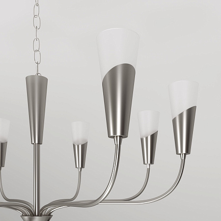 Люстра подвесная Eurosvet Rhyton 60167/8 никель a068285 Люстра подвесная Eurosvet Rhyton 60167/8 никель a068285