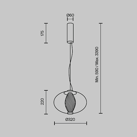 Светильник подвесной светодиодный Maytoni Memetics MOD406PL-L8W3K