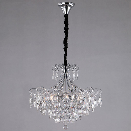 Хрустальная люстра Eurosvet Crystal 10080/6 хром/прозрачный хрусталь Strotskis 00000081824 Хрустальная люстра Eurosvet Crystal 10080/6 хром/прозрачный хрусталь Strotskis 00000081824