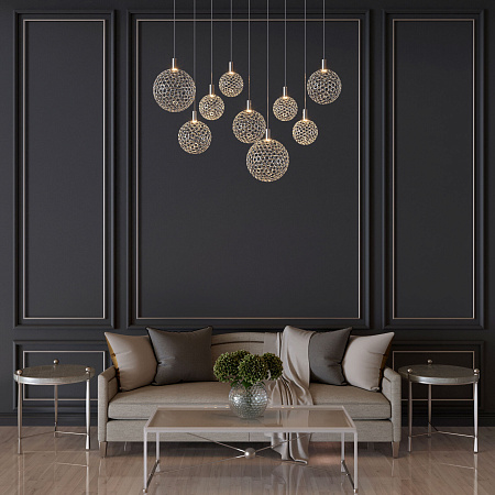 Светильник подвесной светодиодный Eurosvet Gemini 90353/9 хром a069039 Светильник подвесной светодиодный Eurosvet Gemini 90353/9 хром a069039