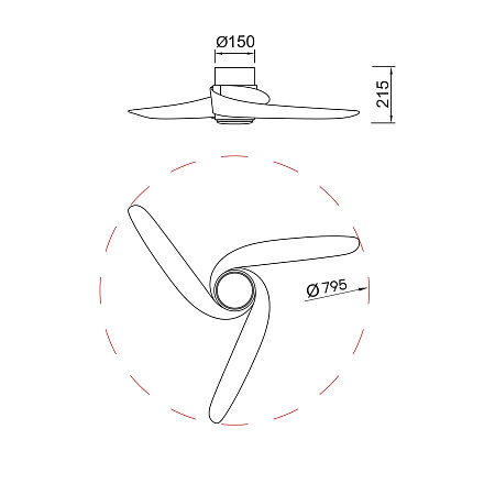 Люстра с вентилятором светодиодная Mantra GROENLAND 9061