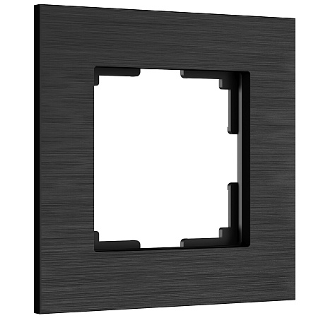 Рамка на 1 пост Werkel AluMax черный алюминий W0013508 a066329 Рамка на 1 пост Werkel AluMax черный алюминий W0013508 a066329