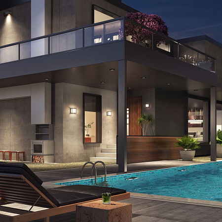 Уличный настенный светильник Черный Elektrostandard  1533 TECHNO LED a052253