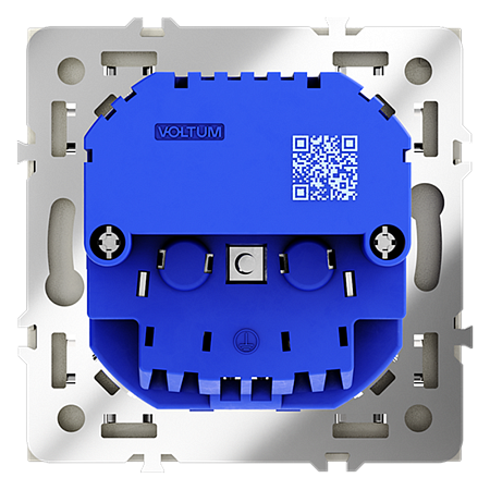 Розетка встраиваемая VOLTUM S70 с заземлением и защитными шторками, с USB, A+A, (сталь) VLS040405 Розетка встраиваемая VOLTUM S70 с заземлением и защитными шторками, с USB, A+A, (сталь) VLS040405