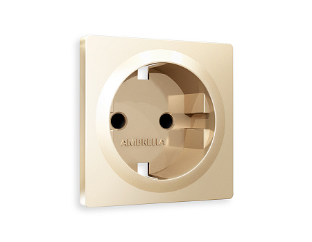 Лицевая панель для электрической розетки с заземлением со шторками QUANT Ambrella Volt ALFA AP6070 Лицевая панель для электрической розетки с заземлением со шторками QUANT Ambrella Volt ALFA AP6070