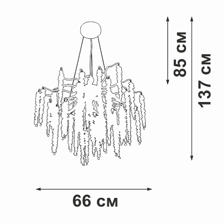 Люстра подвесная Vitaluce V28551-9/7S Люстра подвесная Vitaluce V28551-9/7S