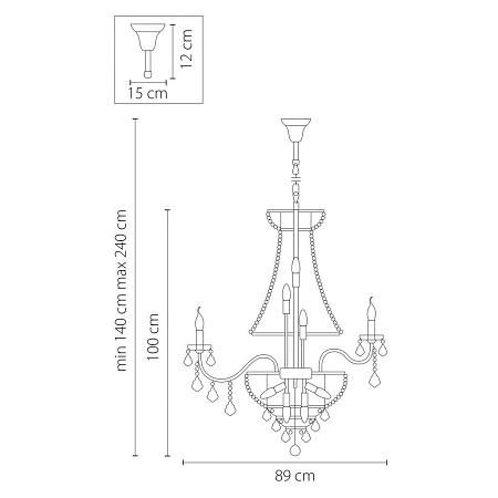 Подвесная люстра Osgona Classic 700294