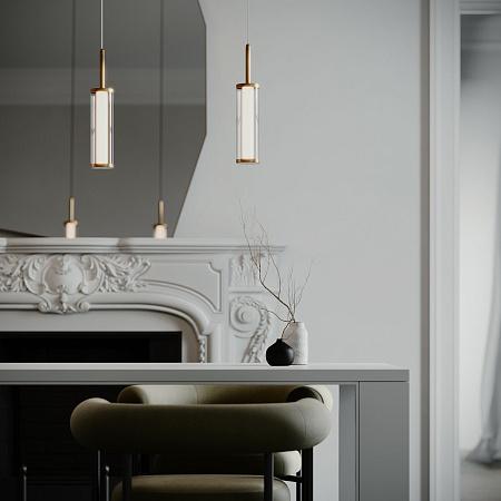 Светильник подвесной светодиодный Eurosvet Stark 50386/1 LED латунь a067953