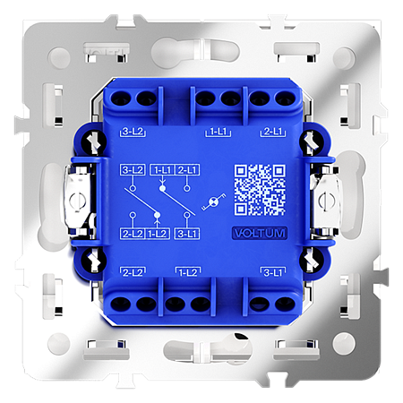Проходной переключатель встраиваемый VOLTUM S70 двухклавишный с подсветкой (кашемир) VLS020403 Проходной переключатель встраиваемый VOLTUM S70 двухклавишный с подсветкой (кашемир) VLS020403