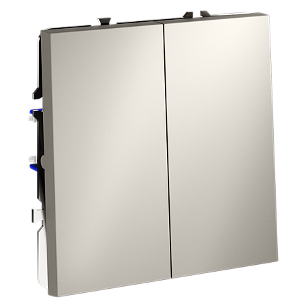 Выключатель встраиваемый VOLTUM S70 двухклавишный (кашемир) VLS020103 Выключатель встраиваемый VOLTUM S70 двухклавишный (кашемир) VLS020103