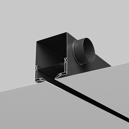 Диффузор с гексагональной сеткой, линейный, для натяжного потолка, черный, КСД тип 1 Maytoni Aero ARC-LD-SC-000011