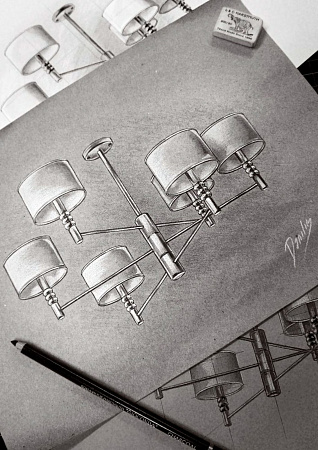 Люстра на штанге Maytoni Lincoln MOD527PL-06N