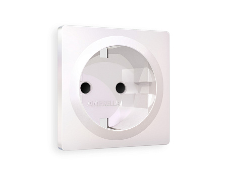 Лицевая панель для электрической розетки с заземлением со шторками QUANT Ambrella Volt ALFA AP2070 Лицевая панель для электрической розетки с заземлением со шторками QUANT Ambrella Volt ALFA AP2070