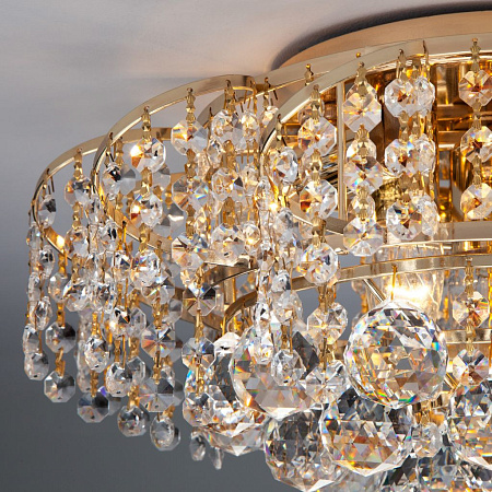 Хрустальная люстра Eurosvet Charm 16017/6 золото Strotskis 00000062295 Хрустальная люстра Eurosvet Charm 16017/6 золото Strotskis 00000062295