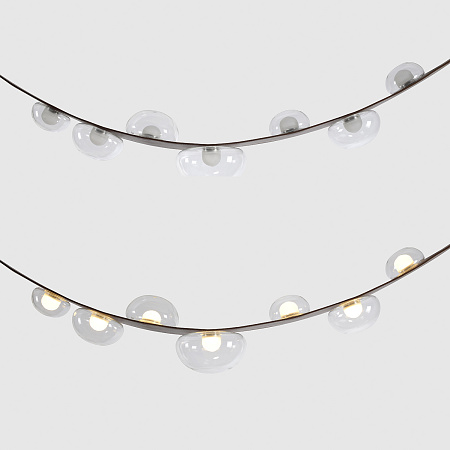 Светильник подвесной светодиодный Crystal Lux BOSQUE SP7 L3000 BROWN/TRANSPARENT Светильник подвесной светодиодный Crystal Lux BOSQUE SP7 L3000 BROWN/TRANSPARENT