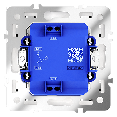 Выключатель с самовозвратом встраиваемый VOLTUM S70 одноклавишный (белый матовый) VLS010602 Выключатель с самовозвратом встраиваемый VOLTUM S70 одноклавишный (белый матовый) VLS010602