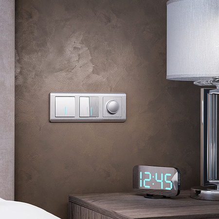 Диммер cеребряный рифленый Werkel W1142009 4690389159664 a051367 Диммер cеребряный рифленый Werkel W1142009 4690389159664 a051367