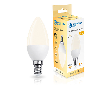 Лампа светодиодная C37 11W E14 2700K Ambrella light 371113 Лампа светодиодная C37 11W E14 2700K Ambrella light 371113