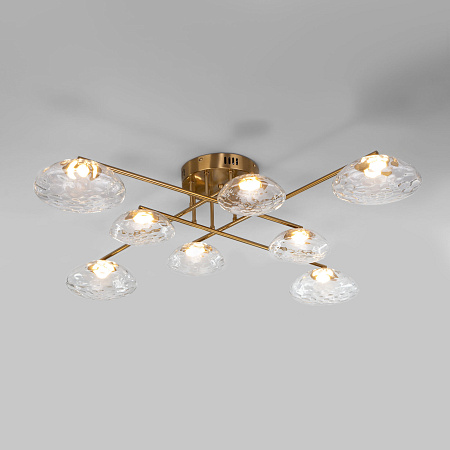 Люстра потолочная светодиодная Eurosvet Ripple 50389 LED латунь a069026 Люстра потолочная светодиодная Eurosvet Ripple 50389 LED латунь a069026