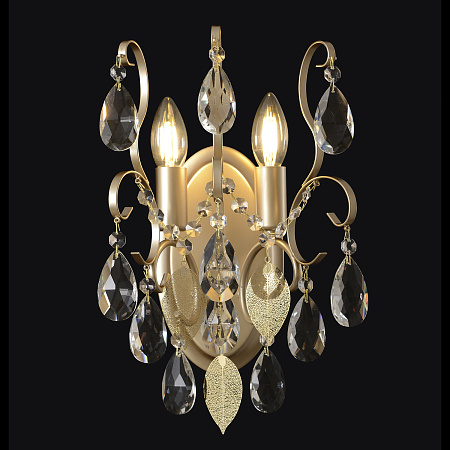 Светильник настенный Crystal Lux ESMIRALDA AP2 GOLD