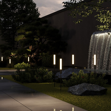 Уличный грунтовый светодиодный светильник Elektrostandard Invi (35155/F) черный a069445