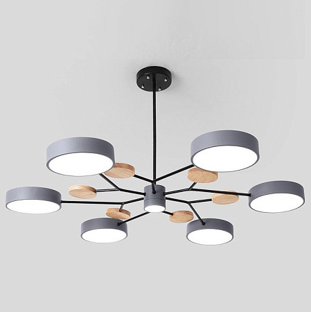 Люстра на штанге светодиодная Imperiumloft MEADE 7 lamps Grey MEADE-01 207862-26
