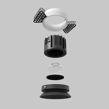Светильник встраиваемый светодиодный Maytoni Round DL058-12W2.7K-TRS-B