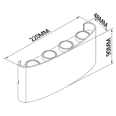 Уличный настенный светодиодный светильник Mantra ARCS 7813 Уличный настенный светодиодный светильник Mantra ARCS 7813
