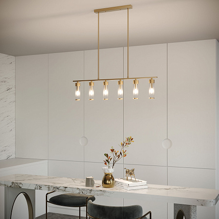 Люстра на штанге Eurosvet Oriens 60166 латунь a068073 Люстра на штанге Eurosvet Oriens 60166 латунь a068073