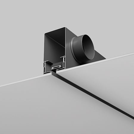 Диффузор с отражателем, линейный, ГКЛ 12,5 мм, черный, КСД тип 1 Maytoni Aero ARO-LD-G12-000001