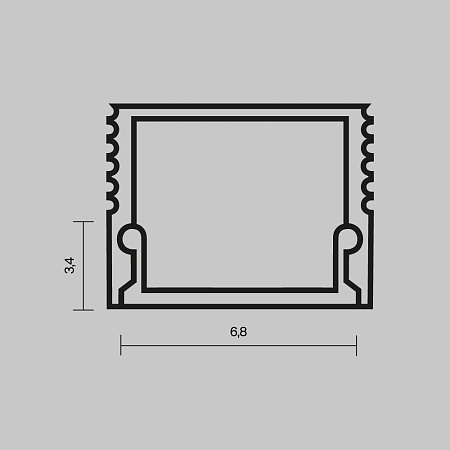 Рассеиватель для профиля 08×09 (Чёрный, 2 м), Maytoni ALM-0809-B-DF-2M 642018 Рассеиватель для профиля 08×09 (Чёрный, 2 м), Maytoni ALM-0809-B-DF-2M 642018