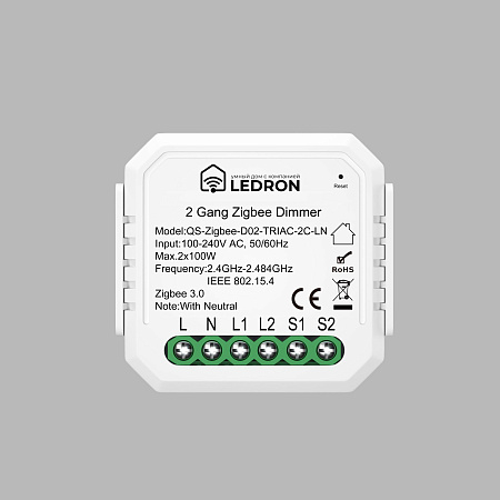 Диммер Ledron QS-Zigbee-D02-TRIAC-2C-LN