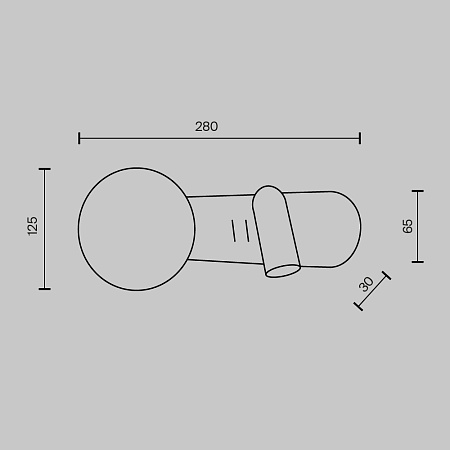 Светильник настенный Maytoni Inversio MOD350WL-01BBS Светильник настенный Maytoni Inversio MOD350WL-01BBS