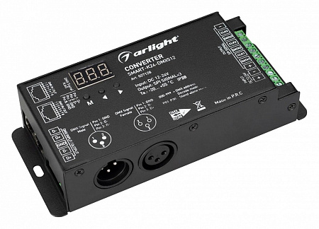 Конвертер сигнала DMX512 в SPI на 900 пикселей Arlight SMART 027128 Конвертер сигнала DMX512 в SPI на 900 пикселей Arlight SMART 027128