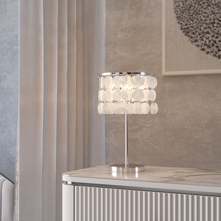 Настольная лампа Eurosvet Sandra 208101 хром/перламутр a071050 Настольная лампа Eurosvet Sandra 208101 хром/перламутр a071050