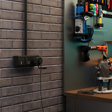 Умная розетка с мониторингом энергопотребления черный Elektrostandard 76103/00 a065376