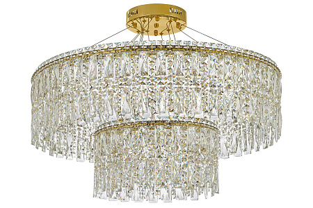 Люстра хрустальная светодиодная Arti Lampadari Ovindoli L 1.5.80+40.100 G Люстра хрустальная светодиодная Arti Lampadari Ovindoli L 1.5.80+40.100 G