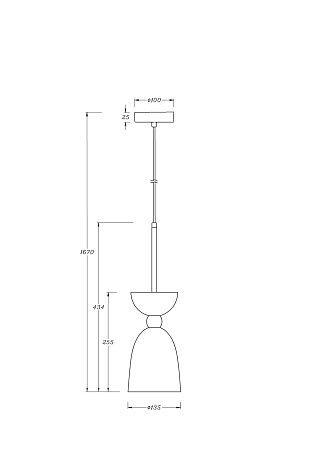 Подвесной светильник Maytoni Cloches MOD113PL-01W