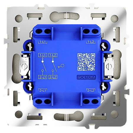 Выключатель встраиваемый VOLTUM S70 двухклавишный (шелк) VLS020104 Выключатель встраиваемый VOLTUM S70 двухклавишный (шелк) VLS020104