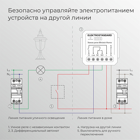 Реле Умный дом с независимым контактом Elektrostandard 76010/00 белый a067444