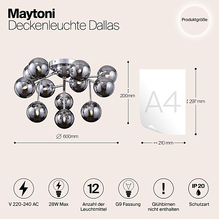 Люстра потолочная Maytoni Dallas MOD545PL-12CH