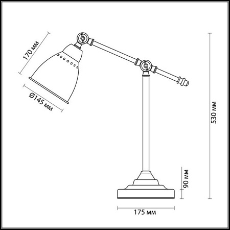 Настольная лампа Odeon Light Cruz 3372/1T